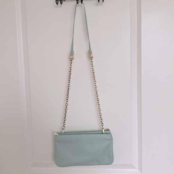 Ann Taylor Mint Green Chain Strap Accent Purse Crossbody  Bag - Picture 3 of 13
